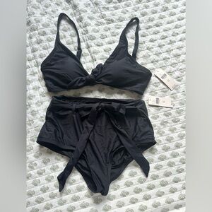 Black Retro Bikini Set